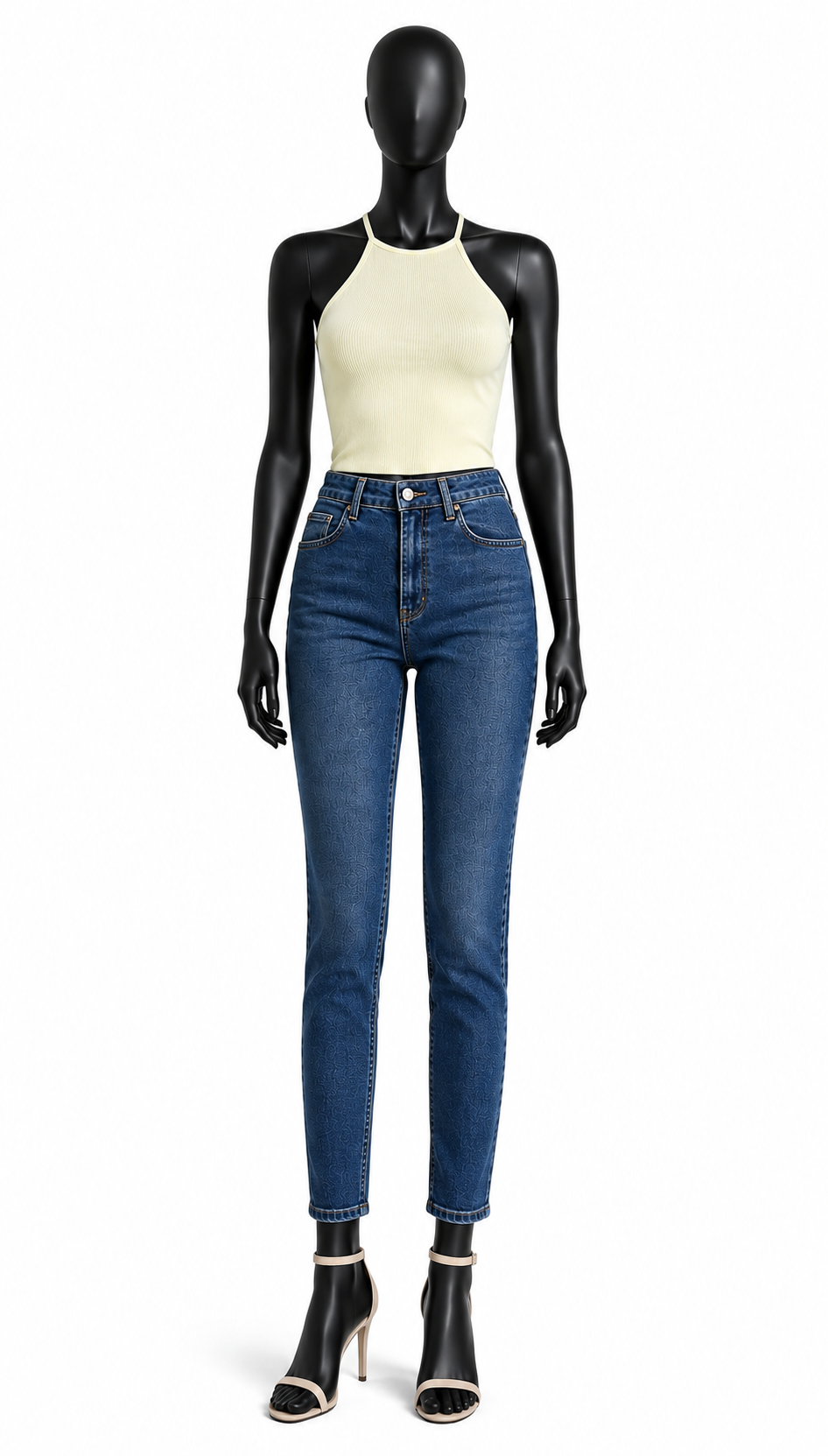 Blue Solid Skinny Fit Jeans